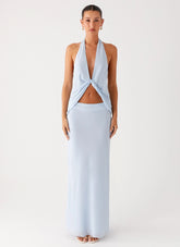 Michaella Chiffon Maxi Skirt - Blue