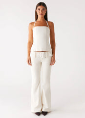 Maya Backless Top - Pearl