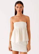 Cassie Tube Top - Oat