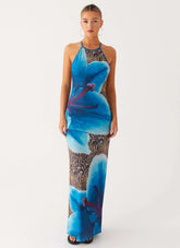 Sandy Siren Maxi Dress - Cheetah Floral