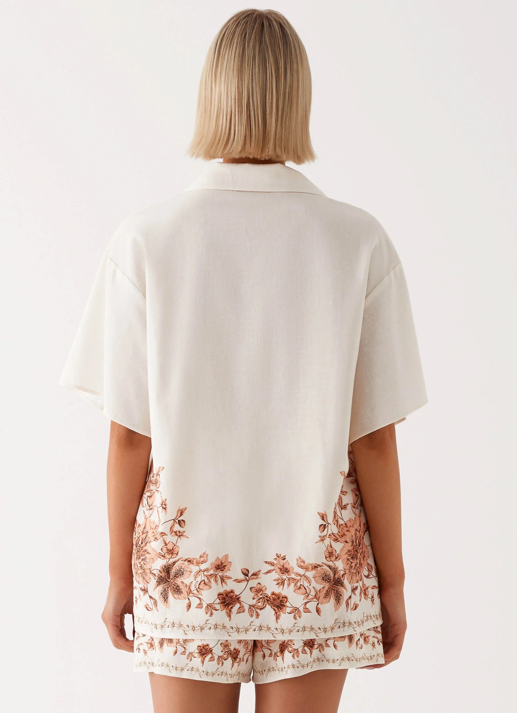 Dreamy Days Oversized Linen Shirt - Ivory