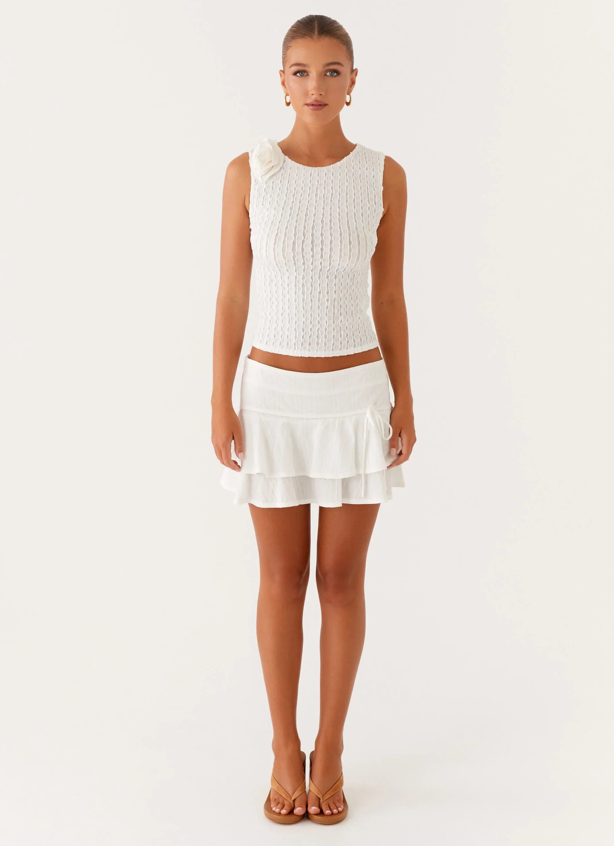 Lisbon Tank Top - White
