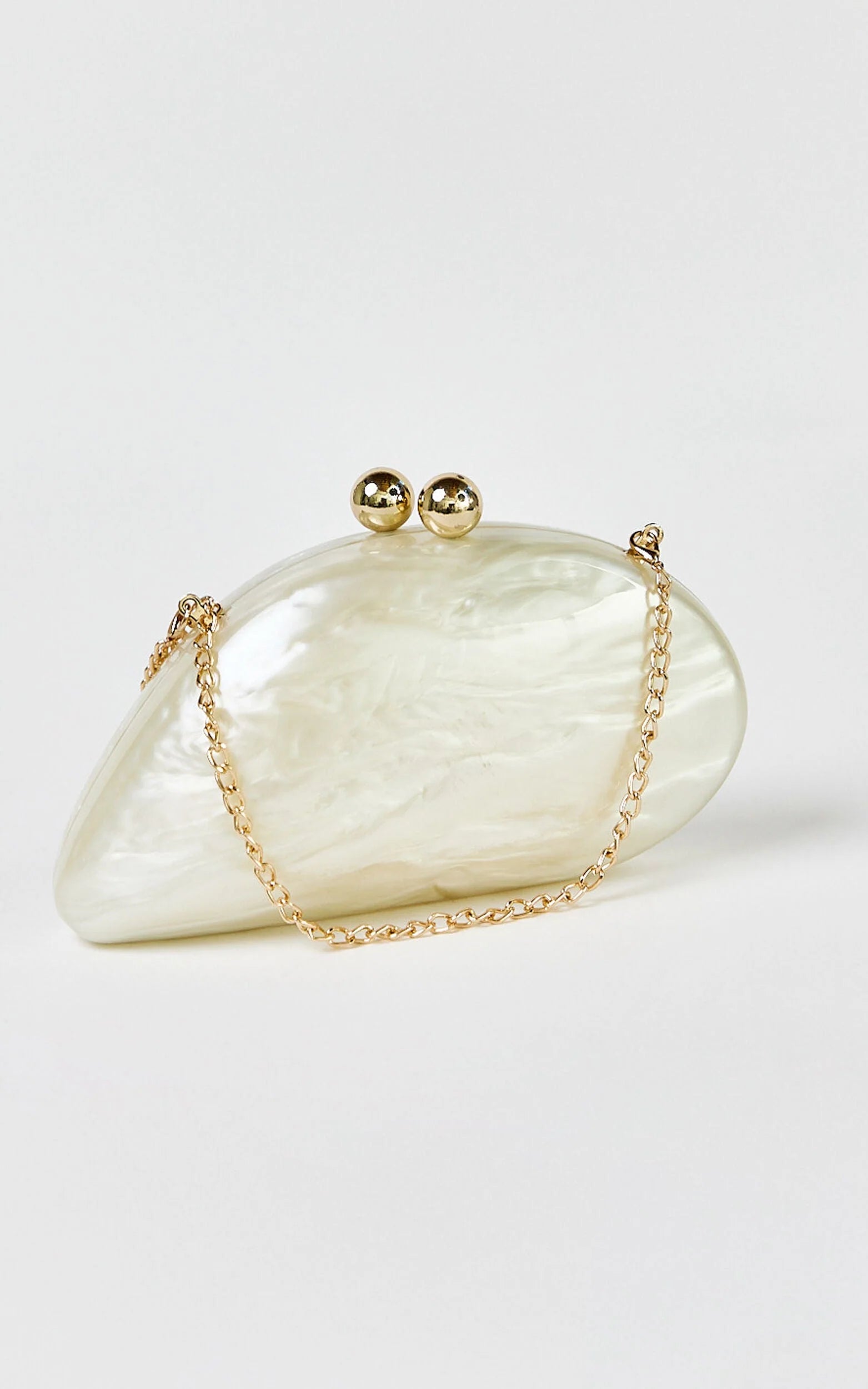 Nami Clutch Bag in Pearl