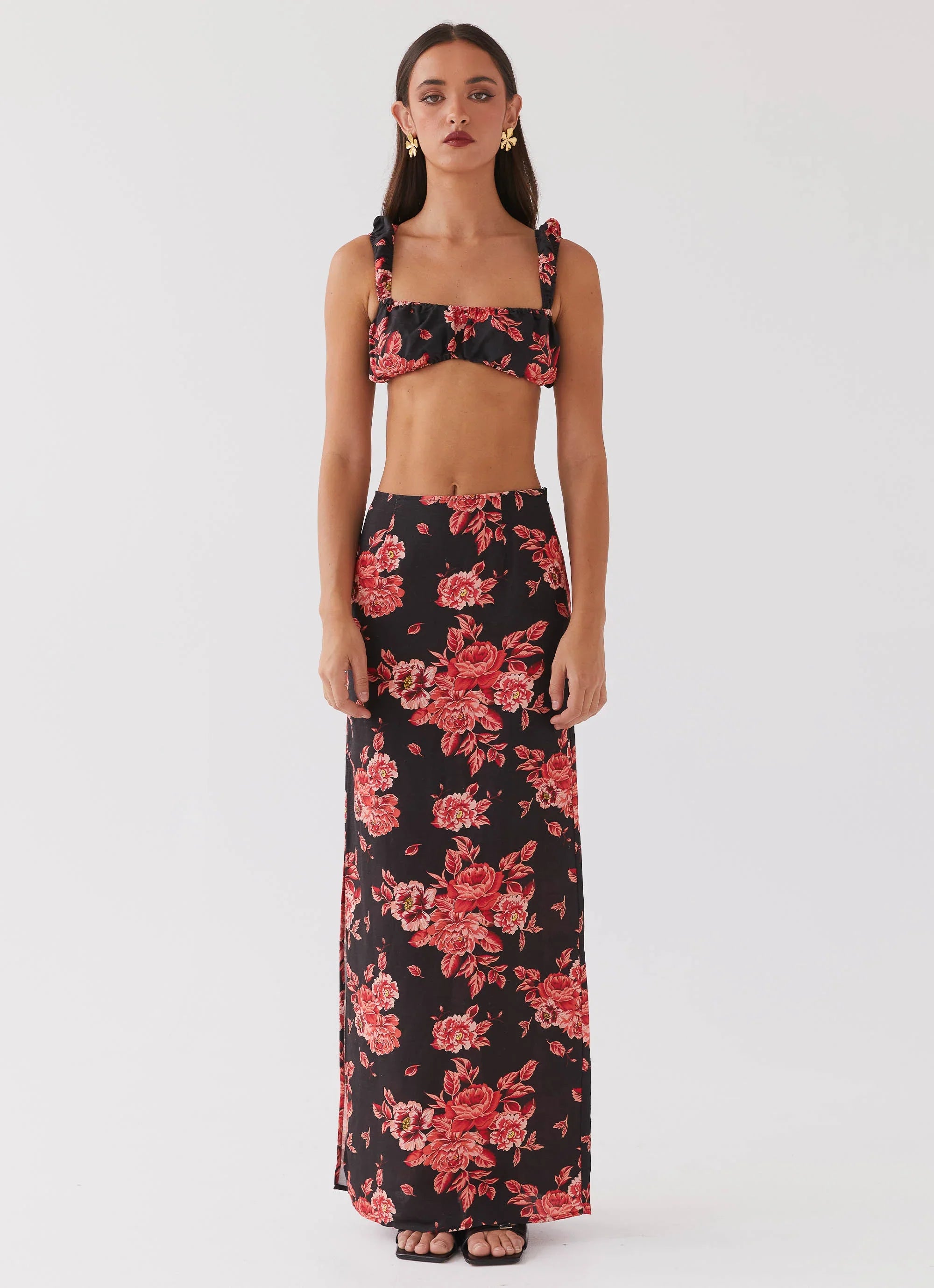 Valencia Villa Bralet Top - Midnight Rosa