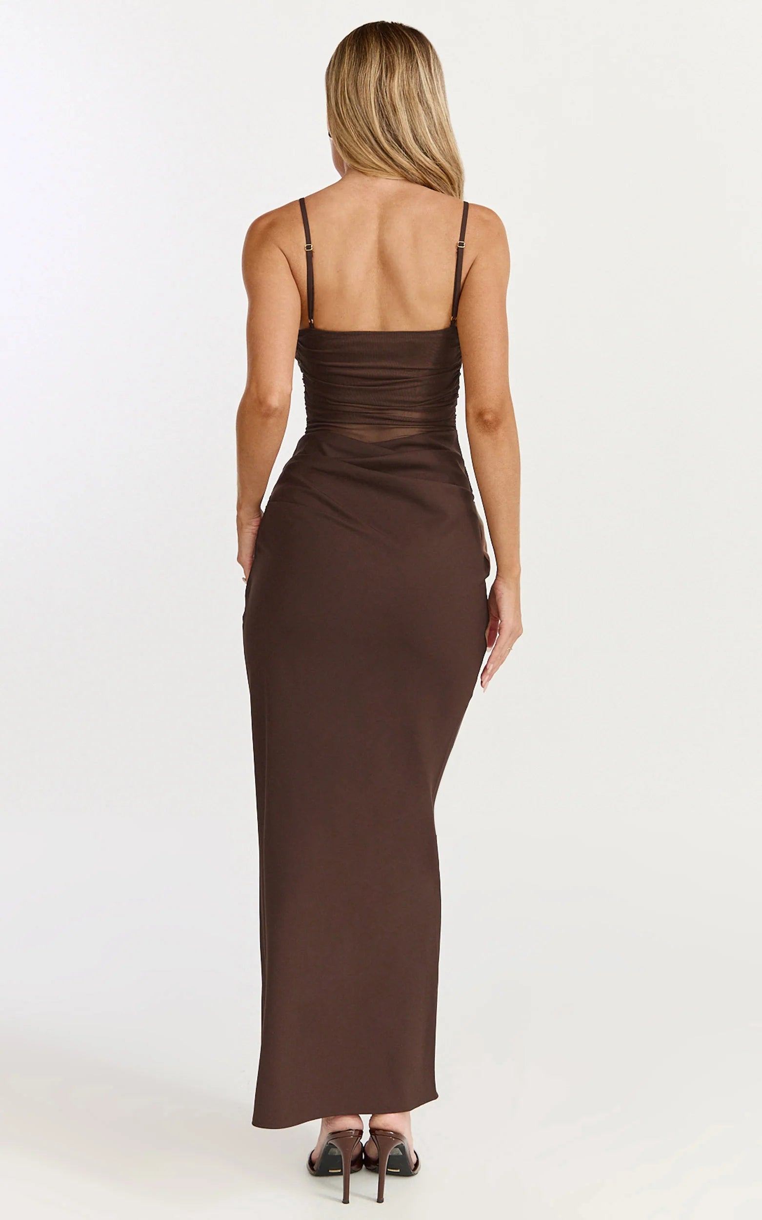 Onyx Midi Dress - Floral Print Cowl Drop Waist Skirt Dress in Onyx Floral Print
