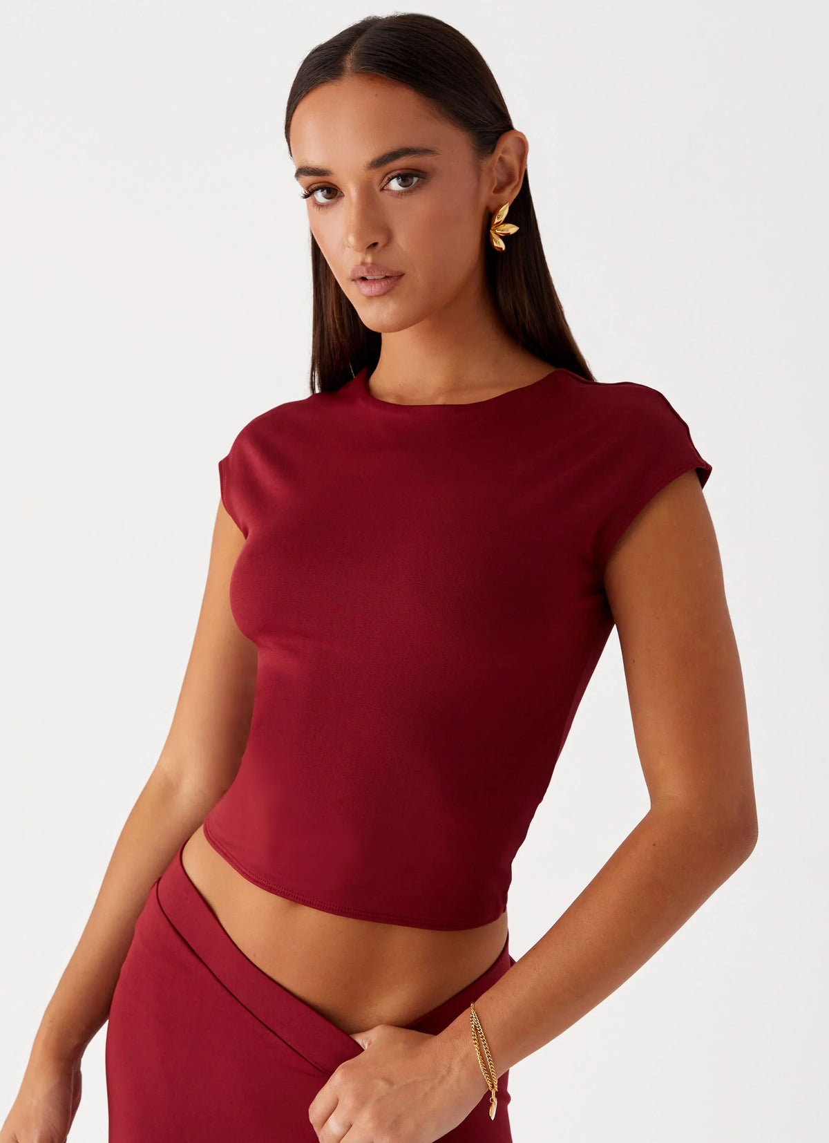 Shes A Lady Top - Red