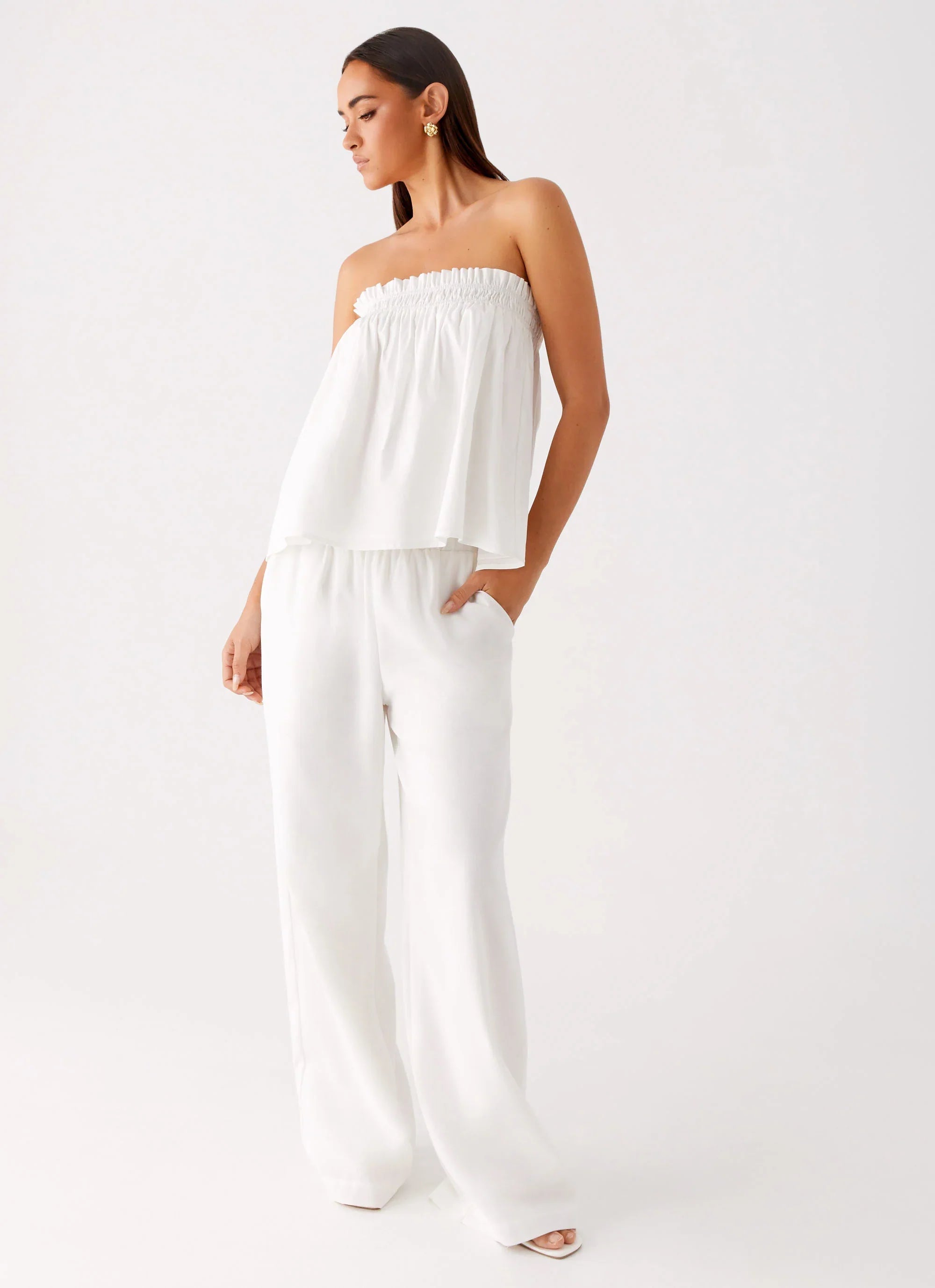 Wynter Babydoll Top - White