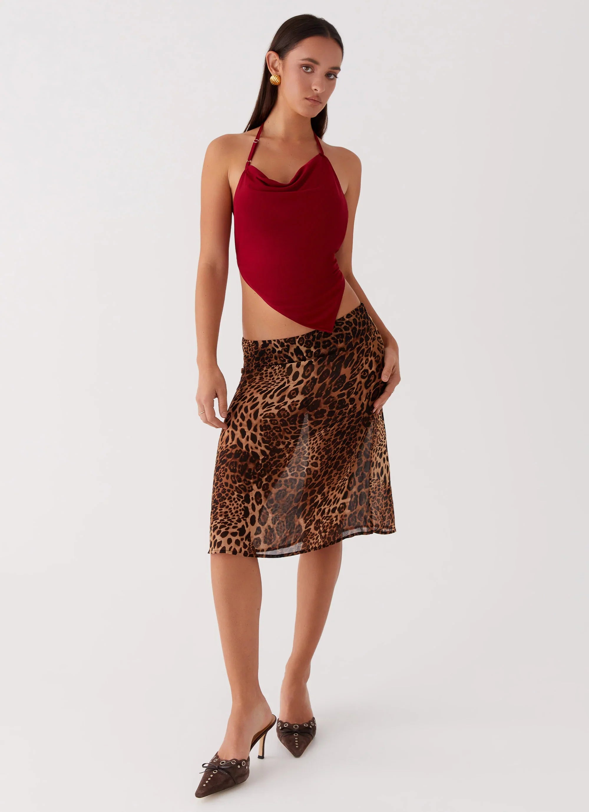 Caley Lee Asymmetric Top - Red