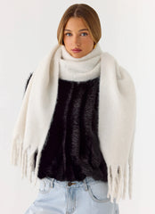 Cocoa Crush Scarf - Cream